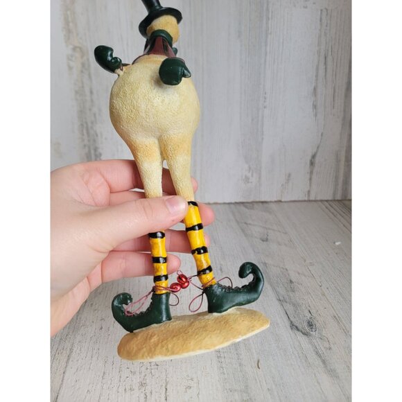 Tall stocking elf snowman AS IS Xmas figure decor - Picture 8 of 9